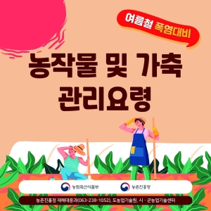 여름철 폭염대비 농작물 및 가축 관리요령 썸네일