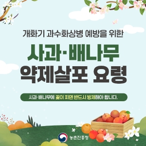 과수화상병 예방을 위한 사과·배나무 약제살포 요령 썸네일